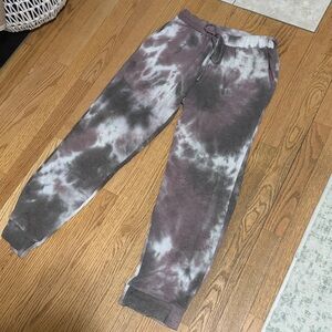 Purple and gray tie Dye sweatpants